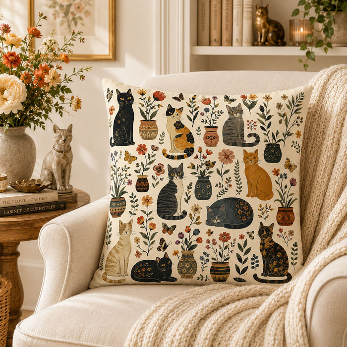 PawMoM potted garden cats cushion cover set