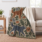 Botanical Golden Retriever Sherpa Blanket