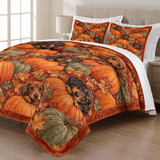 Pumpkin Patch Dachshund Quilt Set