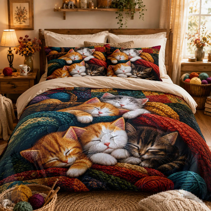 Cosy Quilt Sleeping Cats Quilt Set — PawMoM
