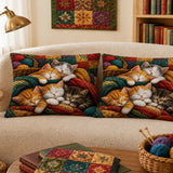 Sleepy Yarn Kittens Pillowcase Set