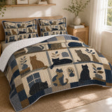 Heritage Block Cat Quilt Set