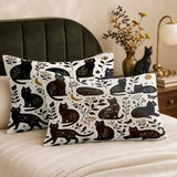 Gilded Silhouette Cat Pillowcase Set