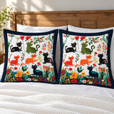 Meadow Play Cats Pillow Sham Set