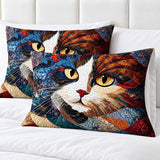 Patchwork Calico Portrait Pillowcase Set