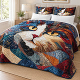 Patchwork Calico Portrait Duvet Cover Set – Cat Bedding