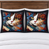 Patchwork Calico Portrait Pillow Sham Set