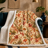 Autumn Copper Axolotl Sherpa Blanket