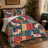 Heirloom Patchwork Axolotl Quilt Set