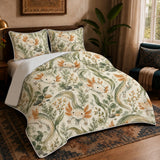 Sage Ink Wash Axolotl Quilt Set