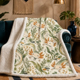 Sage Ink Wash Axolotl Sherpa Blanket