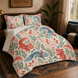 Scandinavian Folk Axolotl Quilt Set