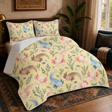 Tiny Ditsy Axolotl Quilt Set