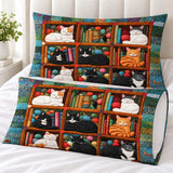 Bookshelf Nap Cats Pillowcase Set