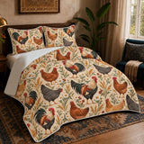 Farmhouse Morning Chicken Quilt Set