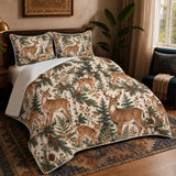 Birch Hollow Deer Quilt Set