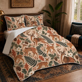 Terracotta Modern Deer Quilt Set