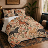 Terracotta Modern Horse Quilt Set