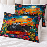 Moonlit Pillow Black Cat Pillowcase Set