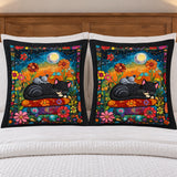 Moonlit Pillow Black Cat Pillow Sham Set