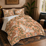 Whimsical Contour Owl Quilt Set
