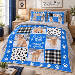 Matching Favorite Hello, Hardest Goodbye quilt set