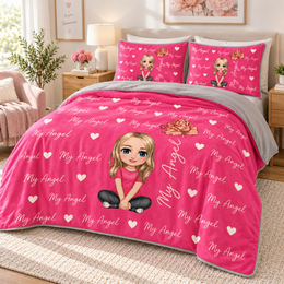 Matching My Angel quilt set
