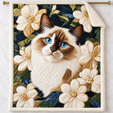 Ragdoll Blossom Cat Sherpa Blanket