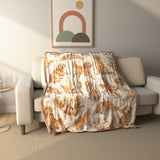 Playful Golden Retriever Fleece Throw Blanket