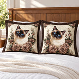 Siamese Rose Garden Pillow Sham Set